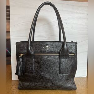 Kate Spade Black Pebbled Leather Tote